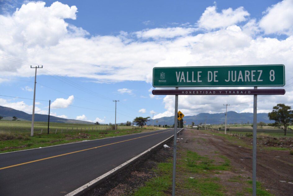 Gobierno de Bedolla completa rehabilitación del entronque Jiquilpan-Valle de Juárez