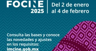 Cartel del Programa Fomento al Cine Mexicano 2025 invitando a participar en las convocatorias.