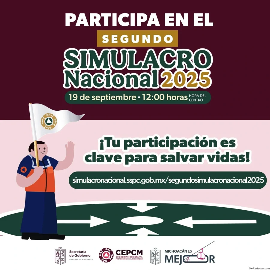 Morelia alista mega simulacro por el Segundo Simulacro Nacional