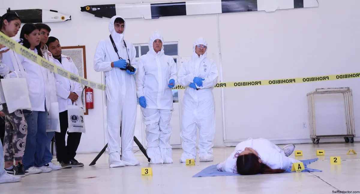 Estudiantes Criminalística CESCIJUC en recorrido FGE Michoacán 2025.