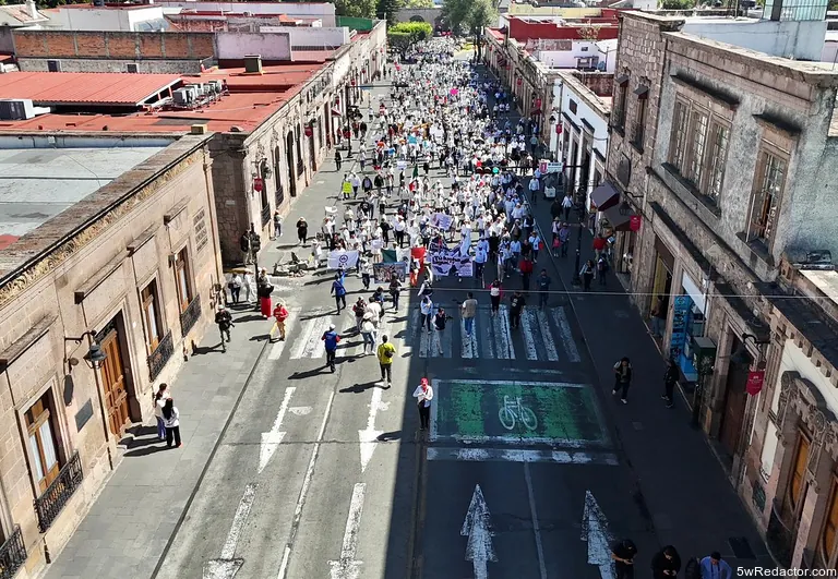 Manifestación Gen Z Morelia 2025 en Centro Histórico