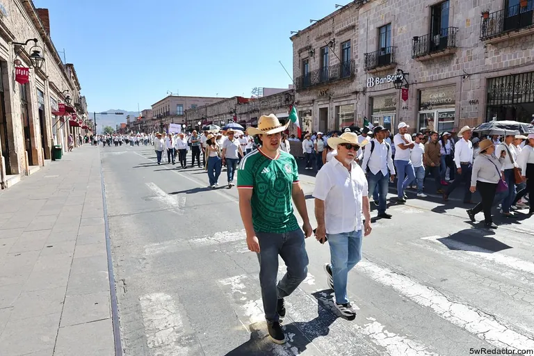 Manifestación Gen Z Morelia 2025 en Centro Histórico