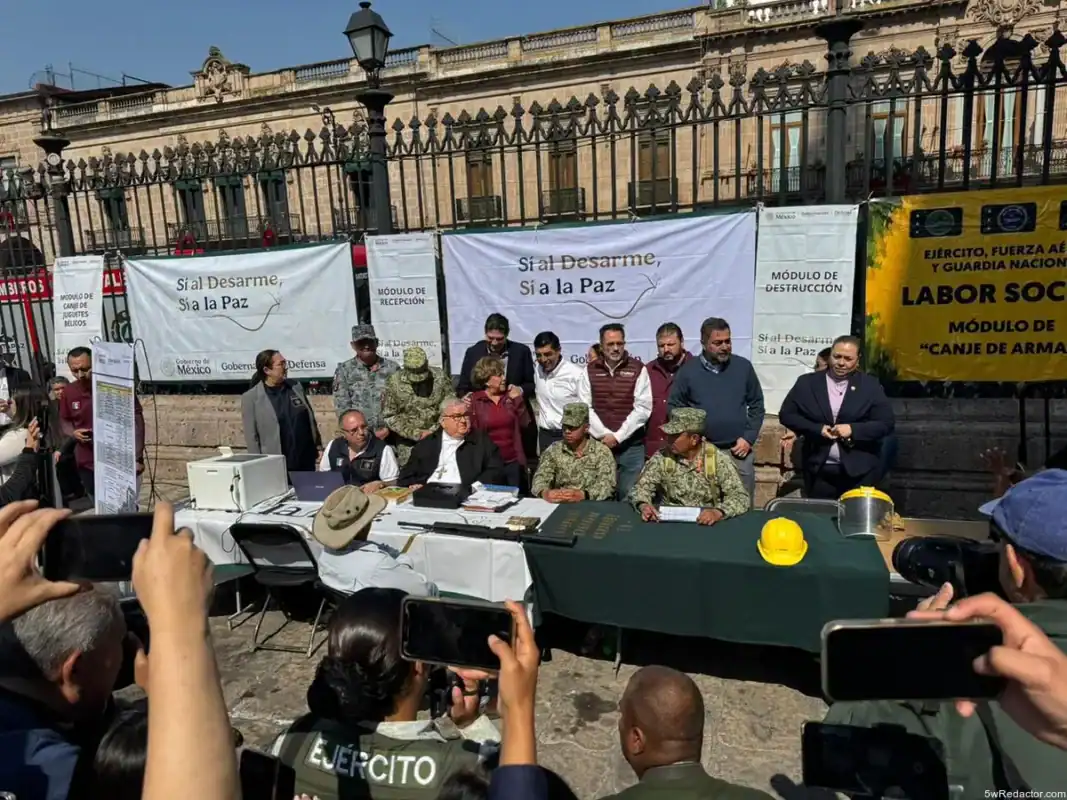 Feria Bienestar Desarme Michoacán arranca en Morelia 2025.