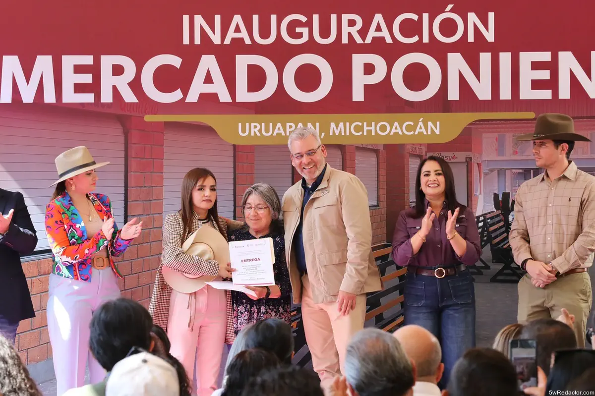 Inauguración Mercado Poniente Uruapan Bedolla y Grecia Quiroz 2025