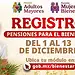 Registro Pensión Bienestar diciembre 2025 del 1 al 13.